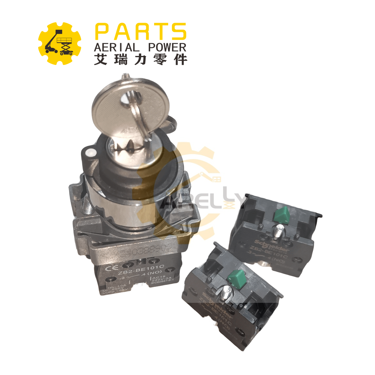 Haulotte 2901015410 Switch, With Key, 3P