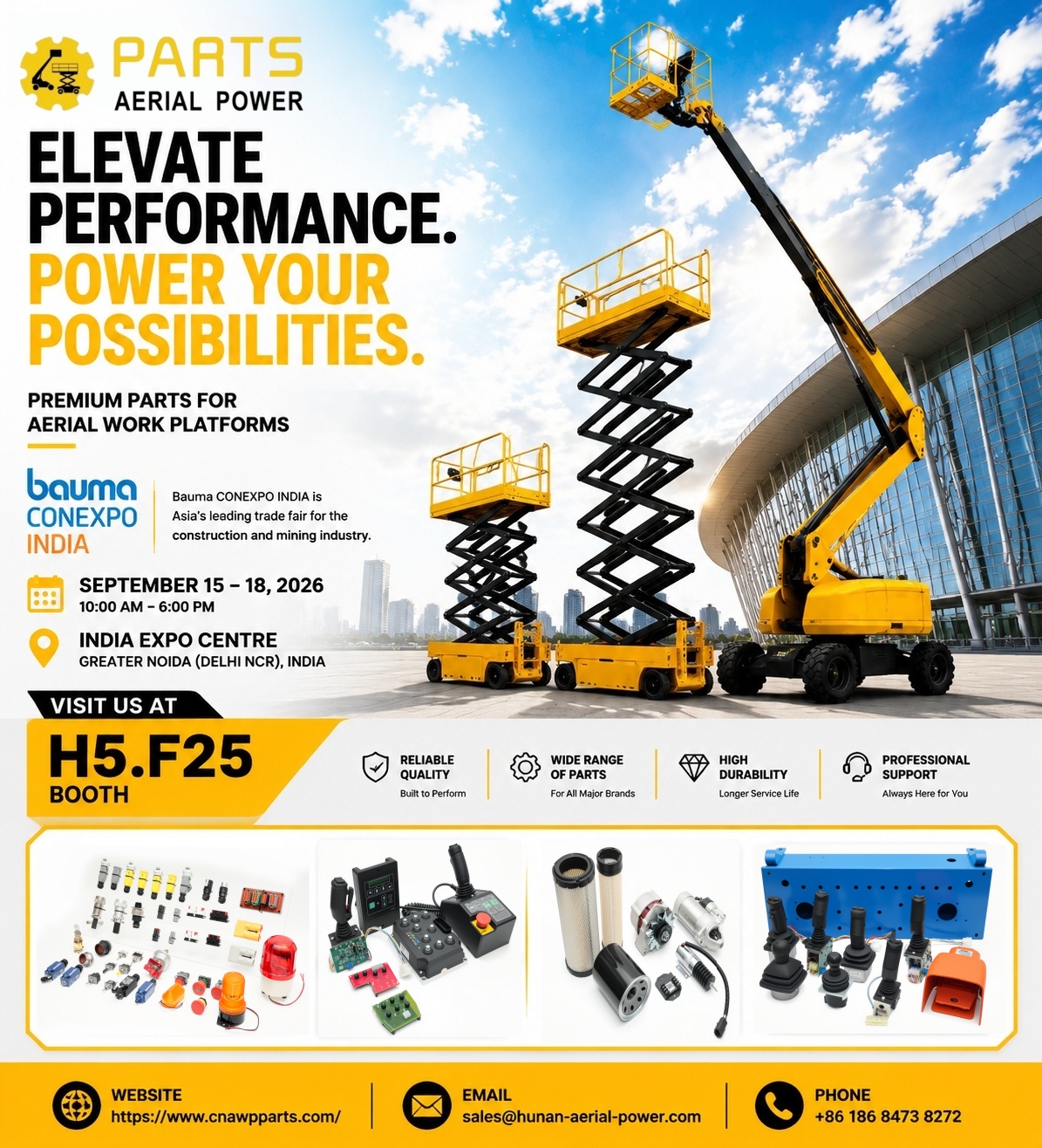 Aerial‑Power Parts Heads To Bauma CONEXPO INDIA 2026