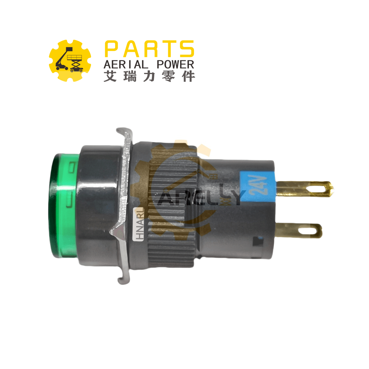 Haulotte Indicator Light, Green 2442202040 Used for Optimum 6, Optimum 8, Compact 8, Compact 10